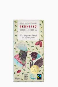 Bennetto 70% Dark Chocolate 80g