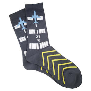 Pilot Uniforms: Premium Crew Socks - Runway Design