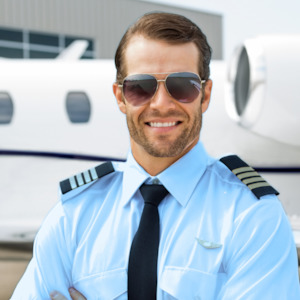 Pilot Uniforms: Mens Long Sleeve Pilot Dress Shirt Blue