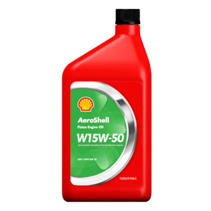 AeroShell W15W-50 Piston Engine Oil - 1 Quart