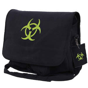 Rothco Bio-hazard Vintage Canvas Messenger Bag - Black