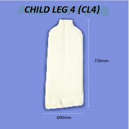 Casting agency: Child Leg - Size 4 (XL Full Leg)