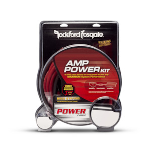 Electronic goods: Rockford Fosgate Rfk4x 4awg Power Wiring Kit Includes X1 Rca Top Quality