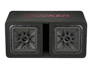 Kicker 45dl7r122 Dual 12inch L7r Subwoofer Loaded Enclosure 2ohm 2400watts Top Bass