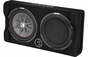 KICKER TRTP122 COMPRT 12″ DOWN FIRING 2OHM 500rms SLIM SUBWOOFER IDEAL FOR UTES ETC