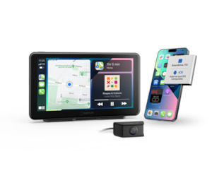 Kapture Kpt-w72 7inch Monitor With Front/rear Dashcam Cameras/android Auto/carplay