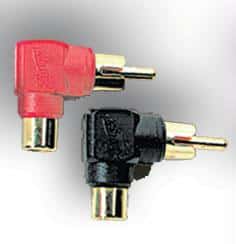 STINGER SDRAA RIGHT ANGLE RCA ADAPTER PLUG High End- 24k Gold Ends