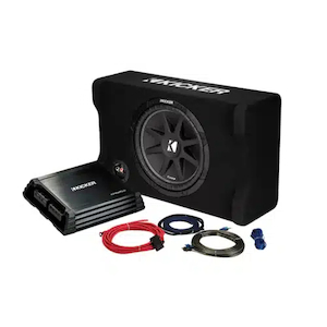 Kicker Kkpdf212 Down Firing Compact 12inch Sub/amp/wiring Kit Combo - Great Package