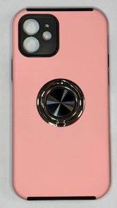 Apple iPhone 12 (6.1") Pink Case with Metal Kickstand