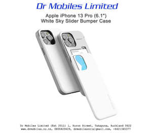 Telephone including mobile phone: Apple iPhone 13 Pro (6.1") White Sky Slider Bumper Case - Mercury