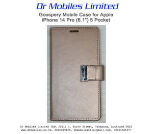 Telephone including mobile phone: Mercury Goospery Case for Apple iPhone 14 Pro, 6.1" Flip Wallet, 5 Pockets