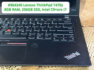 Telephone including mobile phone: Lenovo Think Pad T470s, 8GB RAM, 256GB SSD, Core i7, used laptop computer