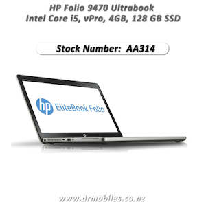 #AA314 HP Folio 9470 Ultrabook Laptop, Intel Core i5, vPro, 4GB, 128 GB SSD