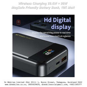 Telephone including mobile phone: 10,000 mAh, Magnetic PD 22.5W + 20W Wireless Charging Power Bank, LED Display, F13