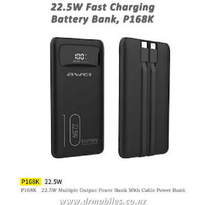 Telephone including mobile phone: Fast Charge Battery Bank -  10,000mAh,  22.5wAwai P168K