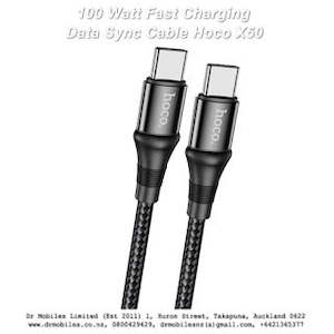 Telephone including mobile phone: 100 Watt Fast Charging Data Sync Cable Hoco X50