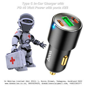 Type C In-Car Charger with PD 45 Watt Power! Hoco NZ6