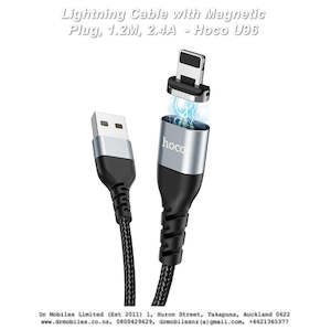 Telephone including mobile phone: Magnetic Charging Data Cable for iPhone, 1.2m, 2.4 Amp - U96