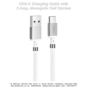 Telephone including mobile phone: USB "C" Fast Charging Cable with Magetic Management Hoco U91