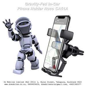 Telephone including mobile phone: Gravity-Fed in-Car Phone Holder Hoco CA51A