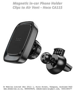 Telephone including mobile phone: Magnetic in-car Phone Holder Clips on Air Vent.  Hoco CA115