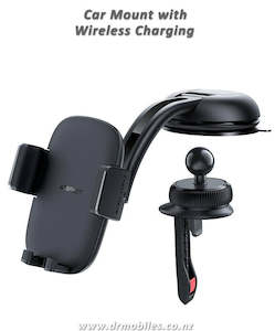 Telephone including mobile phone: In-Car Wireless Charger with Phone Mount - Acefast D5