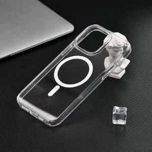 Telephone including mobile phone: Ultra-Clear MagSafe Case for Apple iPhone 15 Series - Clear TPU Protection