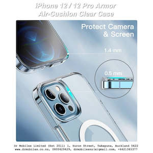 Telephone including mobile phone: Apple iPhone 12, iPhone 12 Pro Armor Air-Cushion Clear Case