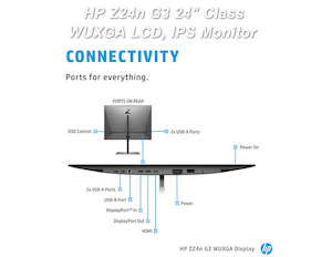 HP Z24n G3 24" Class WUXGA LCD IPS Monitor/LCD Display