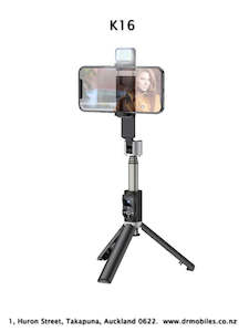 Telephone including mobile phone: Selfie Stick with LED Light - Hoco K16