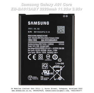 Telephone including mobile phone: Original Battery for Samsung A01 Core EB-BA013ABY 2920mah 11.25w 3.85v