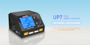 UP7 Dual Smart Charger 2.4"IPS LCD- Display ( 2 Channel Fast Charge)