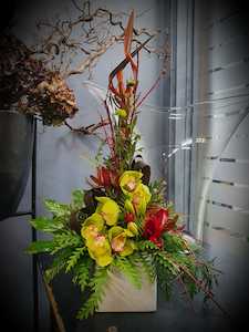 Florist: Modern Arrangement in ceramic container