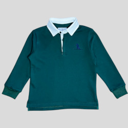 Clothing: Dusty Kids Lindis Rugby Jumper - Deep Green