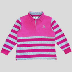 Lucy Rugby Jumper - Pink Stripe