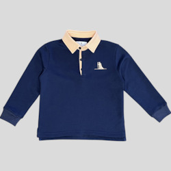 Clothing: Dusty Kids Lindis Rugby Jumper - Peach