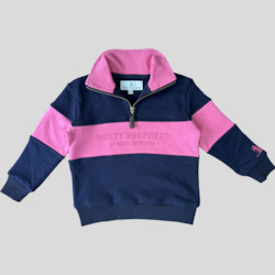 Kids Countryside Quarter Zip - Pink