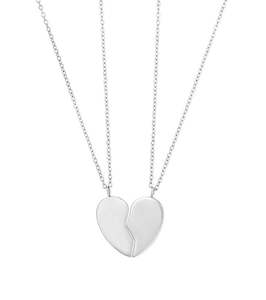 Jewellery: Friendship Heart Necklace Steel kids