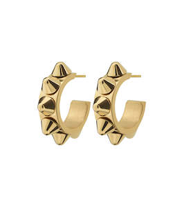 Peak Creole Earrings Small Gold