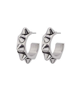 Peak Creole Earrings Small Steel