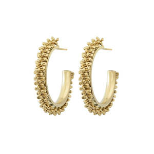 Jewellery: TINSEL EARRINGS CREOLE GOLD