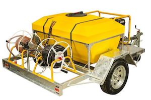 Plant and equipment hiring or leasing without operator: Water Blaster w' Trailer