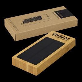 Bamboo Solar Power Bank Dynamic Gift NZ - Promotional Gifts at Factory Direct Prices