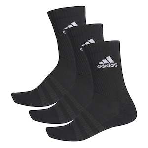 Clothing: adidas Cushioned Crew Socks - 3 Pack - Black