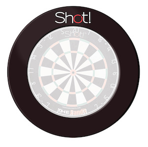 Shot 1 Piece Dartboard Surround - Red or Black