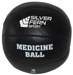 Strength Resistance: Silver Fern Leather Medicine Ball