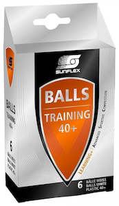 Sunflex Training Table Tennis Balls - 6 Pack - White