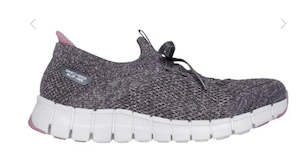 Clothing: Skechers Flex Step - Soft Stroll Walking Shoe - Ladies - Charcoal