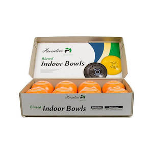 Henselite Indoor Carpet Bowls - 3 7/8 Half Set - 8 - Orange