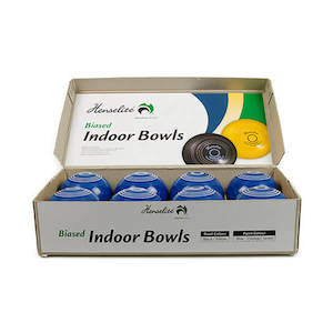 Henselite Indoor Carpet Bowls - 3 7/8 Half Set - 8 - Blue